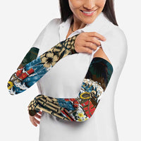 Aloha Hawaii Surfing Skull Arm Sleeves Shaka Skeleton Ride The Waves - Wonder Print Shop