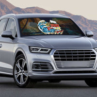 Aloha Hawaii Surfing Skull Auto Sun Shade Shaka Skeleton Ride The Waves - Wonder Print Shop