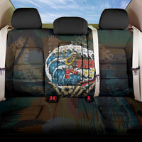 Aloha Hawaii Surfing Skull Back Car Seat Cover Shaka Skeleton Ride The Waves - Wonder Print Shop