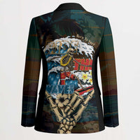 Aloha Hawaii Surfing Skull Blazer Shaka Skeleton Ride The Waves - Wonder Print Shop