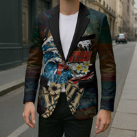 Aloha Hawaii Surfing Skull Blazer Shaka Skeleton Ride The Waves - Wonder Print Shop