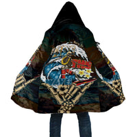 Aloha Hawaii Surfing Skull Cloak Shaka Skeleton Ride The Waves - Wonder Print Shop