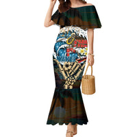 Aloha Hawaii Surfing Skull Mermaid Dress Shaka Skeleton Ride The Waves - Wonder Print Shop