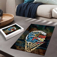 Aloha Hawaii Surfing Skull Puzzle Shaka Skeleton Ride The Waves - Wonder Print Shop