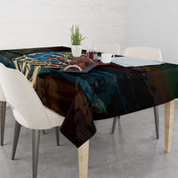 Aloha Hawaii Surfing Skull Tablecloth Shaka Skeleton Ride The Waves - Wonder Print Shop