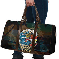 Aloha Hawaii Surfing Skull Travel Bag Shaka Skeleton Ride The Waves - Wonder Print Shop