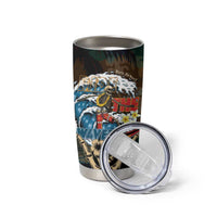 Aloha Hawaii Surfing Skull Tumbler Cup Shaka Skeleton Ride The Waves - Wonder Print Shop