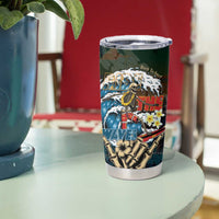 Aloha Hawaii Surfing Skull Tumbler Cup Shaka Skeleton Ride The Waves - Wonder Print Shop