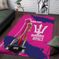 Barbados Royals Cricket Custom Area Rug 3rd Champions Trophy Proud - Pink - Wonder Print Shop