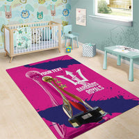 Barbados Royals Cricket Custom Area Rug 3rd Champions Trophy Proud - Pink - Wonder Print Shop