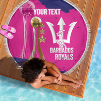 Barbados Royals Cricket Custom Beach Blanket 3rd Champions Trophy Proud - Pink - Wonder Print Shop