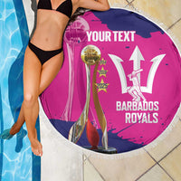 Barbados Royals Cricket Custom Beach Blanket 3rd Champions Trophy Proud - Pink - Wonder Print Shop