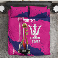 Barbados Royals Cricket Custom Bedding Set 3rd Champions Trophy Proud - Pink - Wonder Print Shop