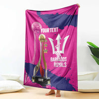 Barbados Royals Cricket Custom Blanket 3rd Champions Trophy Proud - Pink - Wonder Print Shop