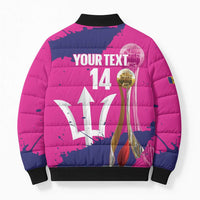 Barbados Royals Cricket Custom Bomber Puffer Jacket 3rd Champions Trophy Proud - Pink - Wonder Print Shop