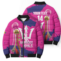 Barbados Royals Cricket Custom Bomber Puffer Jacket 3rd Champions Trophy Proud - Pink - Wonder Print Shop