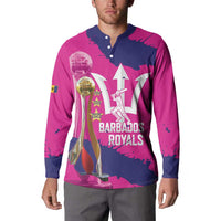 Barbados Royals Cricket Custom Button Sweatshirt 3rd Champions Trophy Proud - Pink - Wonder Print Shop