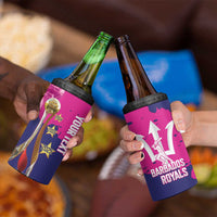 Barbados Royals Cricket Custom 4 in 1 Can Cooler Tumbler 3rd Champions Trophy Proud - Pink - Wonder Print Shop