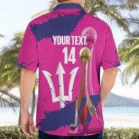 Barbados Royals Cricket Custom Hawaiian Shirt 3rd Champions Trophy Proud - Pink - Wonder Print Shop