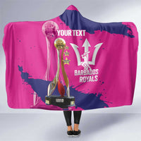 Barbados Royals Cricket Custom Hooded Blanket 3rd Champions Trophy Proud - Pink - Wonder Print Shop