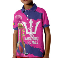 Barbados Royals Cricket Custom Kid Polo Shirt 3rd Champions Trophy Proud - Pink - Wonder Print Shop