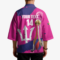 Barbados Royals Cricket Custom Kimono 3rd Champions Trophy Proud - Pink - Wonder Print Shop