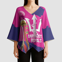 Barbados Royals Cricket Custom Kimono Sleeve Blouse 3rd Champions Trophy Proud - Pink - Wonder Print Shop
