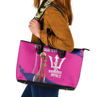 Barbados Royals Cricket Custom Leather Tote Bag 3rd Champions Trophy Proud - Pink - Wonder Print Shop