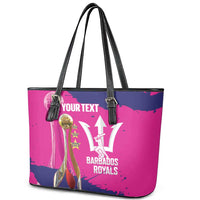 Barbados Royals Cricket Custom Leather Tote Bag 3rd Champions Trophy Proud - Pink - Wonder Print Shop