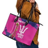 Barbados Royals Cricket Custom Leather Tote Bag 3rd Champions Trophy Proud - Pink - Wonder Print Shop