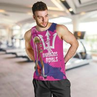 Barbados Royals Cricket Custom Men Tank Top 3rd Champions Trophy Proud - Pink - Wonder Print Shop
