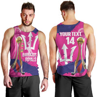 Barbados Royals Cricket Custom Men Tank Top 3rd Champions Trophy Proud - Pink - Wonder Print Shop