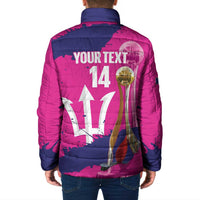 Barbados Royals Cricket Custom Padded Jacket 3rd Champions Trophy Proud - Pink - Wonder Print Shop