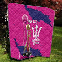 Barbados Royals Cricket Custom Quilt 3rd Champions Trophy Proud - Pink - Wonder Print Shop