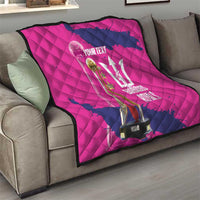 Barbados Royals Cricket Custom Quilt 3rd Champions Trophy Proud - Pink - Wonder Print Shop