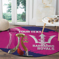 Barbados Royals Cricket Custom Round Carpet 3rd Champions Trophy Proud - Pink - Wonder Print Shop