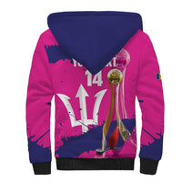 Barbados Royals Cricket Custom Sherpa Hoodie 3rd Champions Trophy Proud - Pink - Wonder Print Shop