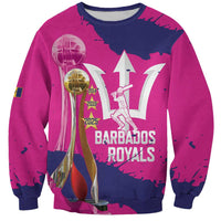 Barbados Royals Cricket Custom Sweatshirt 3rd Champions Trophy Proud - Pink - Wonder Print Shop
