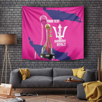 Barbados Royals Cricket Custom Tapestry 3rd Champions Trophy Proud - Pink - Wonder Print Shop