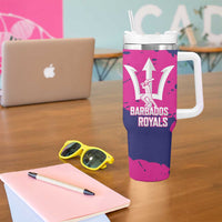 Barbados Royals Cricket Custom Tumbler With Handle 3rd Champions Trophy Proud - Pink - Wonder Print Shop