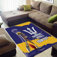 Barbados Royals Cricket Custom Area Rug 3rd Champions Trophy Proud - Blue - Wonder Print Shop
