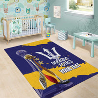 Barbados Royals Cricket Custom Area Rug 3rd Champions Trophy Proud - Blue - Wonder Print Shop