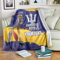 Barbados Royals Cricket Custom Blanket 3rd Champions Trophy Proud - Blue - Wonder Print Shop