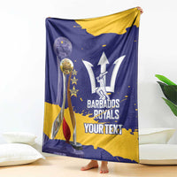 Barbados Royals Cricket Custom Blanket 3rd Champions Trophy Proud - Blue - Wonder Print Shop