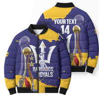 Barbados Royals Cricket Custom Bomber Puffer Jacket 3rd Champions Trophy Proud - Blue - Wonder Print Shop