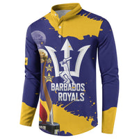 Barbados Royals Cricket Custom Button Sweatshirt 3rd Champions Trophy Proud - Blue - Wonder Print Shop