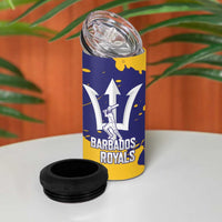 Barbados Royals Cricket Custom 4 in 1 Can Cooler Tumbler 3rd Champions Trophy Proud - Blue - Wonder Print Shop