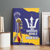 Barbados Royals Cricket Custom Canvas Wall Art 3rd Champions Trophy Proud - Blue - Wonder Print Shop