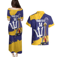 Barbados Royals Cricket Custom Couples Matching Puletasi and Hawaiian Shirt 3rd Champions Trophy Proud - Blue - Wonder Print Shop