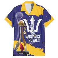 Barbados Royals Cricket Custom Hawaiian Shirt 3rd Champions Trophy Proud - Blue - Wonder Print Shop